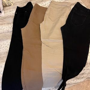 Four pairs of forever 21 skinny jeans all size 14